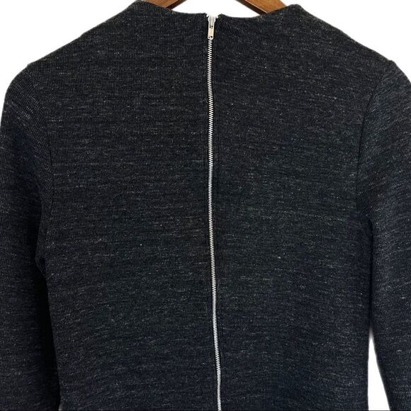 TopShop Dark Gray Knit Dress with Zippered Back. Size 8. Great Condition! - Picture 6 of 10